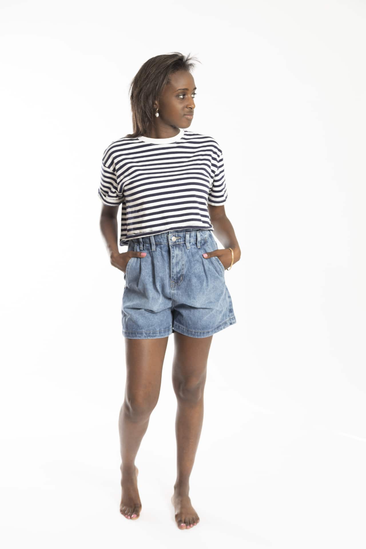 Baggy Paperbag Bermuda Shorts
