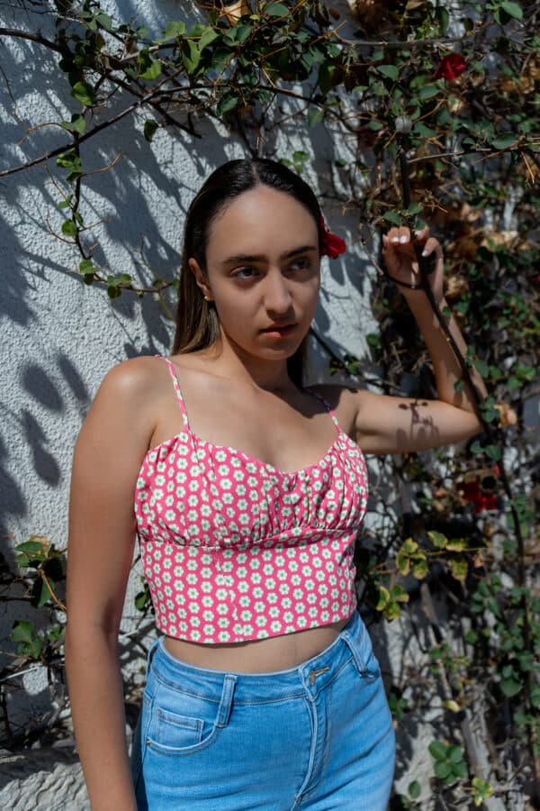 Top de Impressão Floral